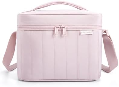 BAGSMART Lunch Box for Women, Insulated Lunch Bag Leakproof, Pink