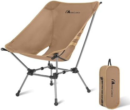 MOON LENCE Portable Camping Chair Plus, Larger & Roomier, Compact and Lightweight, Folding Chair for Backpacking Hiking Beach, Ultralight Camp Chair 330Lbs Capacity