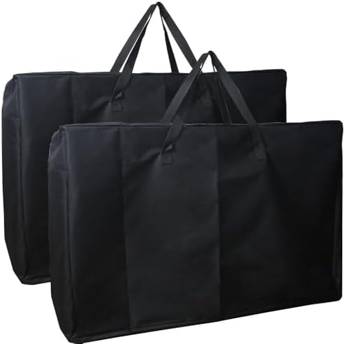 2 Pack Heavy Duty Folding Chair Storage Bag, 600D Chair Storage Case for Beach Camping Chair Zero Gravity Chair Folding Recliners, Extra Large Travel Bag with Zippers, 41.5" Lx 11" Wx 28.5" H