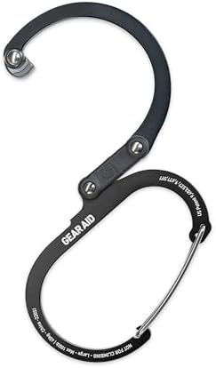 GEAR AID HEROCLIP (Large) Carabiner Gear Clip and Hook for Hanging Heavy Duty Items, Camping Backpacks, Suitcases, Kayaks, Bicycles and More