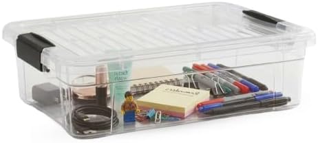 Superio 2.3 Quart Clear Plastic Storage Containers with Lids, Stackable Organizer Bins, BPA-Free Storage Boxes for Home, Office, Dorm & Classroom, 1 Pack