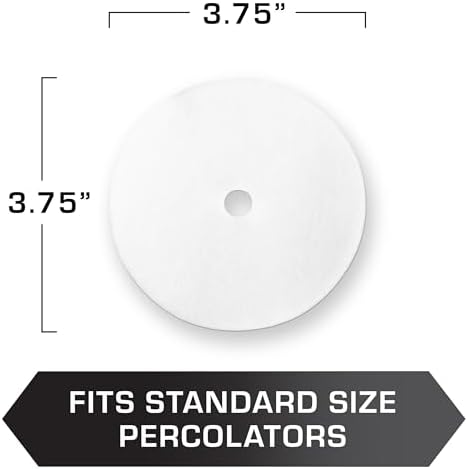 COLETTI Percolator Coffee Filters — Disc Coffee Filters For Percolators – For Bozeman, Butte, & Scoutmaster Camping Coffee Pot – Medical Grade Fiber, Perfectly Tasteless [100 pack, Synthetic, 3.75”]