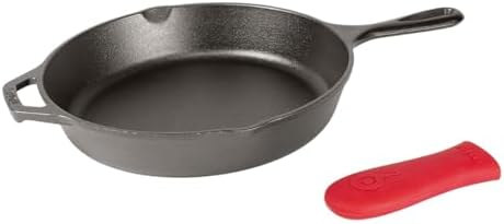 Lodge Pre-Seasoned Cast Iron Skillet with Hot Handle Holder, 10.25 Inches