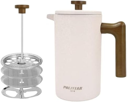 POLIVIAR French Press Coffee Maker, 34 oz
