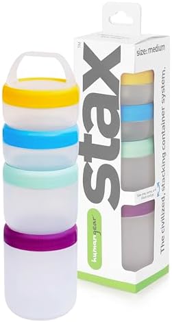 humangear STAX Stackable Containers, Medium, Springtime