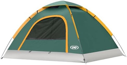 unp 6 Person 4 Season Dome Tent, Easy to Set Up for Camping & Hiking, Lightweight & Portable, Green