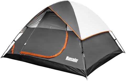 Camping Tent, Waterproof 2/3/4 Person Tents for Camping, Lightweight Easy Set Up Outdoor Hiking Tent Backpacking Tent with Carry Bag, Backpack Tent Suit for Family Beach Hiking Travel