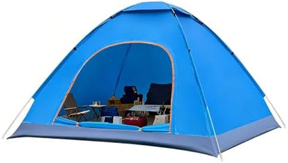 2 Person Pop Up Tent Lightweight Camping Tent Waterproof Backpack Tent Single Door with Skylight Quick Setup Compact Foldable Design