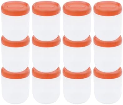 humangear STAX Stackable Containers, Medium Tall, Clear/Orange