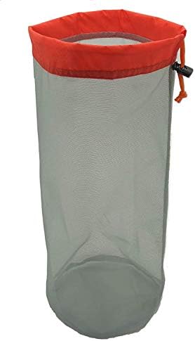 Alemon Mesh Stuff Sack, Drawstring Ditty Bags Storage Pouch Bag Stuff Sacks for Backpacking Travel Camping Hiking, Ultralight, Small to XXlarge Set of 5