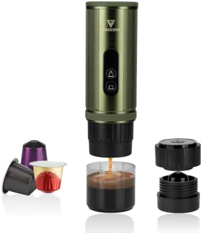 12V Portable Espresso Machine - Cordless Coffee Maker with 20 Bar Pump, 15000mAh Battery, Fast Heating, NS Capsule Compatible for Camping, Car, Travel