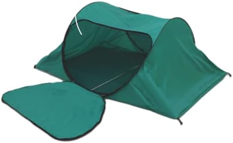 Portable Camping Tent with Double Door Design, Folding Mosquito Net Shelter with Storage Bag, Army Green