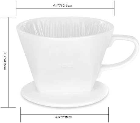 Pour Over Ceramic, Coffee Dripper Ceramic Coffee Maker,White