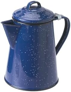 GSI Outdoors Enamel Coffee Pot to Store Hot Coffee, Tea for Camping & Farmhouse - 6 Cup