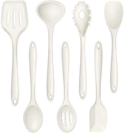 TeamFar Silicone Cooking Utensil Set of 7, Kitchen Cooking Utensil Set