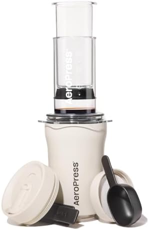 AeroPress Go Plus Portable Coffee Maker Kit, Cream