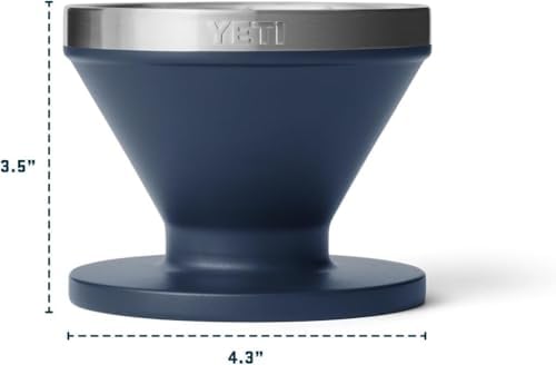 YETI Pour Over Coffee Maker Accessory Ramblers, Designed for Perfect Coffee Extraction Anywhere, Stainless Steel, fits any V60 Filter, Pampa Green