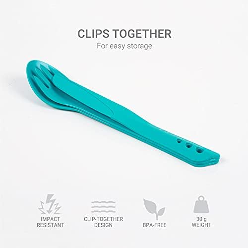 Lifeventure Ellipse Plastic 4-Piece Tableware Set: Knife/Fork/Spoon, Plate, Bowl, Mug for Camping, Travel & Outdoor