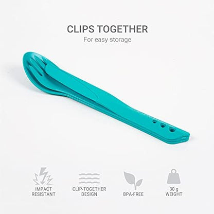 Lifeventure Ellipse Plastic 4-Piece Tableware Set: Knife/Fork/Spoon, Plate, Bowl, Mug for Camping, Travel & Outdoor