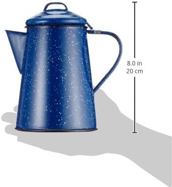 GSI Outdoors Enamel Coffee Pot to Store Hot Coffee, Tea for Camping & Farmhouse - 6 Cup
