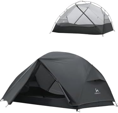 Ultralight 2 Person Backpacking Tent, 4000mm Waterproof Double Layer Free Standing Lightweight Tent, 3 Season Two Person Tent for Camping Hiking Backpacking