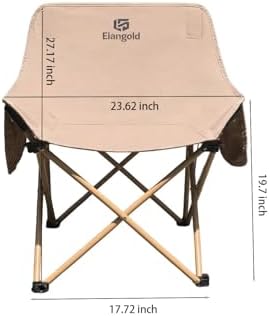 Folding Camping Chair Set, 4 Pack Portable Outdoor Chairs