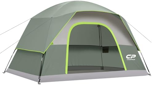 CAMPROS CP Tents for Camping 2/4/6 Person, Waterproof Windproof Dome Tent