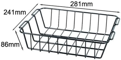 Steel Mesh Storage Basket 35/45/50 QT Cooler, Rustproof Food Organizer Bin Camping Fishing RV, Keeps Items and Separated
