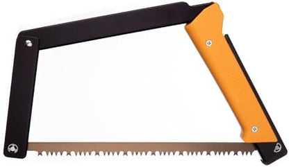 AGAWA - BOREAL15-15 Inch Folding Saw with All-Purpose Saw Blade - Camping Gear For Hiking, Fishing, Hunting, Bushcraft & Survival Kit (Black Frame/Yellow Handle)