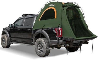 Truck Bed Tent, Double Layer Pickup Tent Bed, Waterproof PU3000mm, Truck Tent for Camping(Orange-Grey)