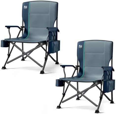 TIMBER RIDGE Oversized Folding Camping Chair High Back 500lbs