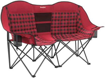 SUNNYFEEL Double Camping Chair Oversized Loveseat for Adults