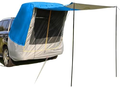 SUV Tailgate Tent with Awning, 2-Person Hatchback Tent for Camping