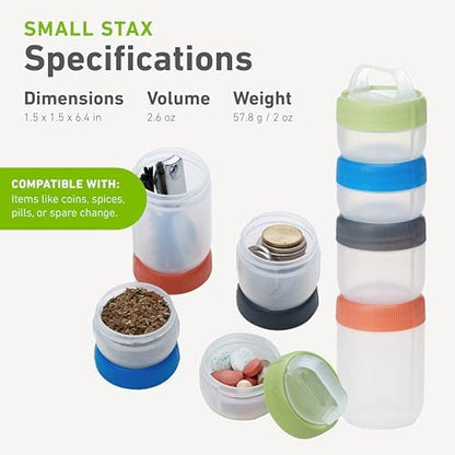 humangear STAX Stackable Containers, Small, Spectrum