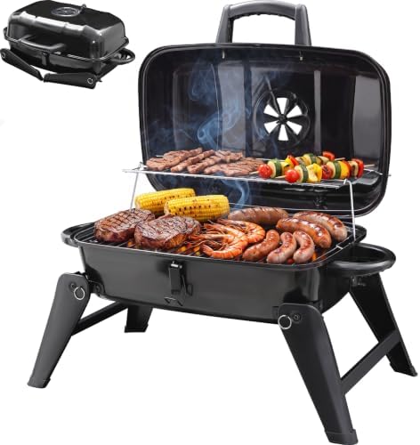 Portable Charcoal Grill, Small Foldable Tabletop BBQ Grill