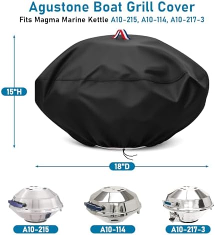Boat Grill Cover for Magma A10-215 Kettle Portable Gas Grill