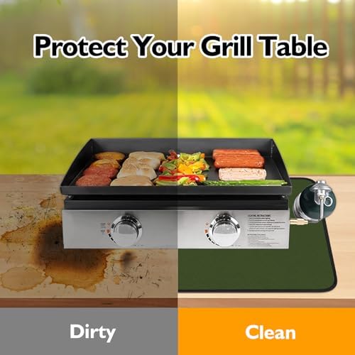 Heat Resistant Mats for Countertop fits Tabletop Grill, 36x24x0.04in, Green