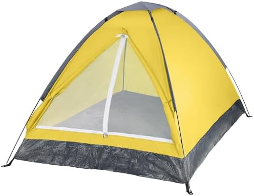 2 Person Camping Tent with Rain Fly and Carrying Bag – Lightweight Outdoor Pop Up Tents for Camping Essentials, Music Festivals, Backpacking, Hiking, or Beach Shelter by Wakeman Outdoors
