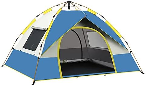 HUHJYUGE 2/4 Person Tent Water Resistant, Instant Pop Up Tent for Camping Weatherproof, Easy Setup Beach Tent Sun Shelter, Ventilated Mesh Windows, for Backpacking, Hiking (A 2 Person)