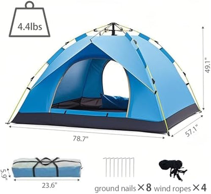 Wind Tour Lightweight Backpacking Camping Tent Waterproof Double Layer Family Tent for Hiking Fishing Outdoor Travel Picnic