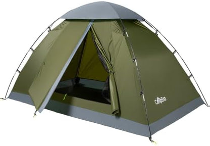 Camping Tent, 1-2 Person Tent, Lightweight Waterproof Backpacking Tent, 5-Minute Setup Outdoor Tent with Carry Bag, Ideal for Camping Hiking