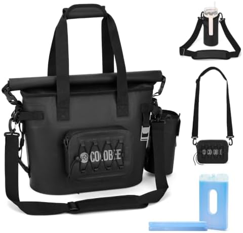 Coldbee 3-in-1 Waterproof Soft Cooler, Pouch & Cup Holder,12H Cold