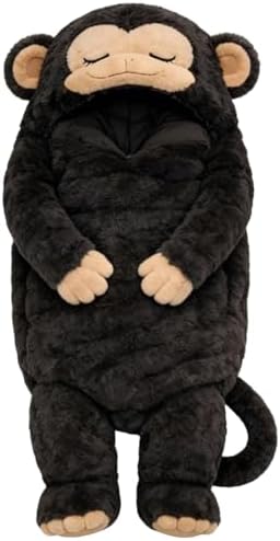 Giant Fluffy Cat Sleeping Bag for Adults - Soft Plush Cat Shaped Sleeping Bag for Human, Cozy & Warm Envelope Style Blanket Animal Shaped Sleep Bags for Home Camping Travel
