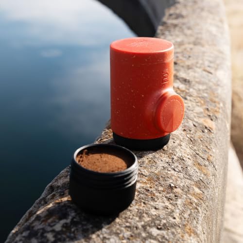 WACACO Minipresso GR2, Portable Espresso Maker Compatible Ground Coffee, Espresso Machine 18 Bar Manually Operated (Copper Clay)