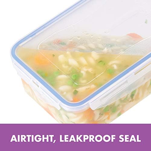 LocknLock Easy Essentials Food Storage lids/Airtight containers, BPA Free, 22 Piece, Clear