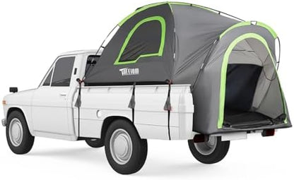 TUFFIOM 5.5-6ft Truck Tent 2.0, Pickup Truck Bed Tent with Waterproof PU3000mm and Double Layer for 2-3 People Camping, Easy Set Up, Portable for Truck Camper