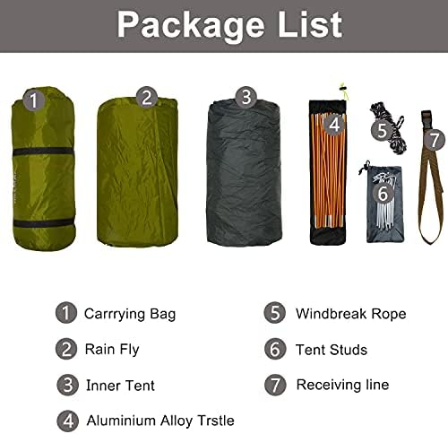 HILLMAN 1/2/3/4 Person Tents for Camping Instant Lightweight Backpacking Tents Easy Set Up Waterproof Family Camping Tent with Rainfly & Carry Bag Portable Dome Tent for Camping Hiking & Traveling