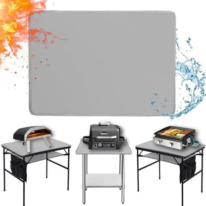 Heat Resistant Mats for Countertop fits Tabletop Grill, 36x24x0.04in, Grey