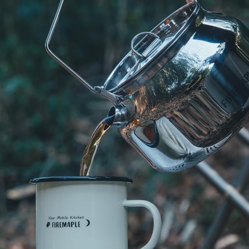 Fire-Maple Antarcti Camping Kettle Stainless Steel Camp Tea Pot, 1.2L