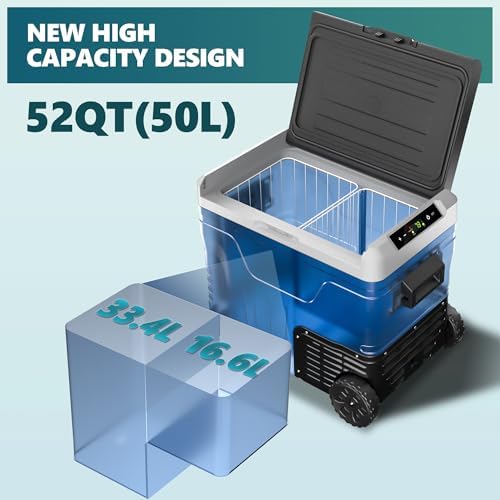 EUHOMY 52QT 12 Volt Refrigerator, -4℉~68℉ Portable Freezer, for Car
